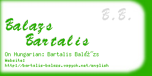 balazs bartalis business card